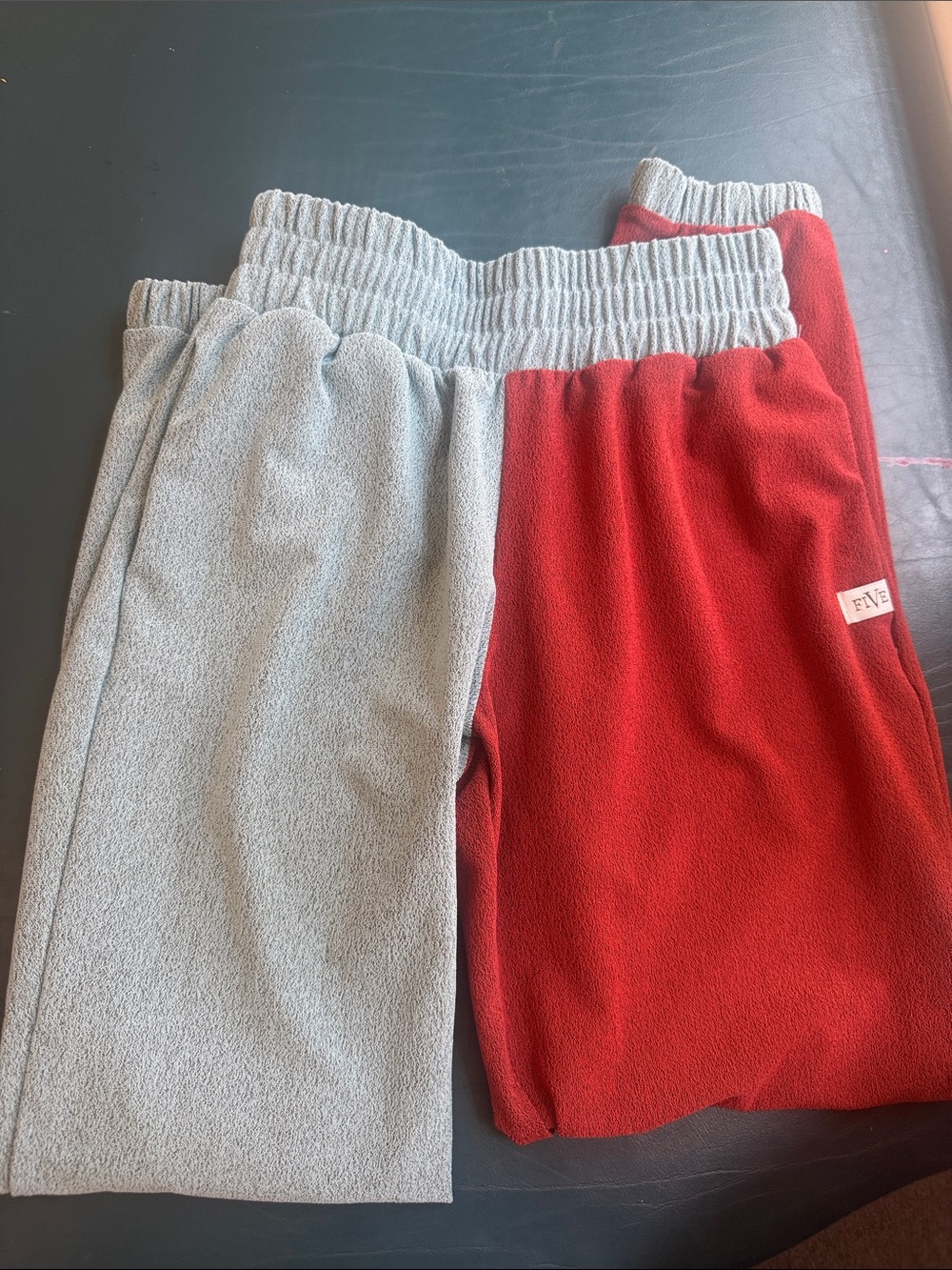 Colorblock Five Dancewear Joggers – Light Blue & Dark Red YL NWOT